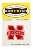 2 Inch N Huskers Patch Nebraska Cornhuskers, Black N Huskers Patch, 2 inch