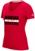 Adidas Ladies Nebraska Huskers Football Practice Tee - Red - AT-80042