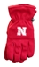 Adidas Nebraska Fleece Gloves - Red - DU-B4102