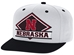 Adidas Nebraska White N Black Flat Brim Cap - HT-96033