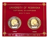 Back To Back Champs Silver Coin Set Nebraska Cornhuskers, Coach Devaney Career Coin