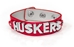 Beaded Huskers Red Snakeskin Cuff Bracelet - DU-91015