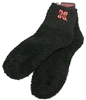 Black Fuzzy Sleep Sock 