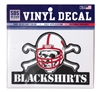Blackshirts Static Cling Vinyl Decal Nebraska Cornhuskers, Blackshirts Static Cling