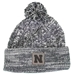 Husker Gals Cable Knit Pom Patch Hat - Gray - HT-B7691