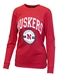 Husker Gals Elbow Patch LS Tee - AT-B6334