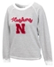 Husker Ladies Stripe French Terry Crew - AS-B5093
