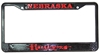 Nebraska Huskers Black License Frame Nebraska Cornhuskers, Nebraska Vehicle, Huskers Vehicle, Nebraska Huskers Black License Frame , Huskers Huskers Black License Frame 