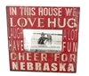 In This House Huskers Picture Frame Nebraska Cornhuskers, Ceramic Picture
