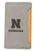Iron N Velour Cell Phone Card Holder Nebraska Cornhuskers, Nebraska  Beads & Fun Stuff, Huskers  Beads & Fun Stuff, Nebraska Velour Gray Cell Cardholder, Huskers Velour Gray Cell Cardholder