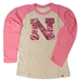 Kids Pink Foil Nebraska N Raglan Tee - CH-87071
