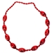 Large Red Footballs Beaded Necklace - DU-A9353