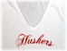 Missy White U-Trau w Red Huskers script - AT-71227