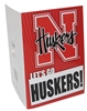 N Huskers Musical Card Nebraska Cornhuskers, Football Rug