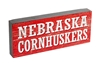 Nebraska Cornhuskers Shelf Plank Nebraska Cornhuskers, Nebraska  Framed Pieces, Huskers  Framed Pieces, Nebraska Red Mini Table Top Stick Legacy, Huskers Red Mini Table Top Stick Legacy