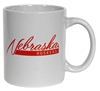 Nebraska Huskers Signature Mug Nebraska Cornhuskers, Nebraska  Kitchen & Glassware, Huskers  Kitchen & Glassware, Nebraska Gray Swing Cursive Ceramic Mug NC, Huskers Gray Swing Cursive Ceramic Mug NC