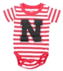 Nebraska Striped Onesie Nebraska Cornhuskers, Nebraska  Infant, Huskers  Infant, Nebraska Red Stripe N Onesie WW, Huskers Red Stripe N Onesie WW
