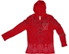 PAISLEY HOODED RED ZIP JACKET Nebraska Cornhuskers, Paisley Hooded Red Zip Jacket