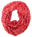 Red N White Chunk Knit Infinity Scarf - DU-99017