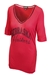 Red W Beaded Vneck Half Sleeve GDC - AT-A3276