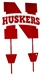 Red N White 12 in Husker Yard Sign - PY-75056