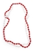Scarlet and Cream Mini Football Bead Necklace - DU-04115