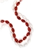 Scarlet and Cream Mini Football Bead Necklace - DU-04115