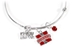 Silver Wire N Huskers Love Charm Bracelet - DU-74211