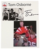 Tom Osborne State High School Hall of Fame Print Nebraska Cornhuskers, Tom Brady Autographed Framed Photo