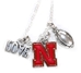 Trio Nebraska Football Charm Necklace - DU-A4287