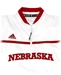 White Adidas Huskers 1/4 Zip Convertible Sideline L/S Woven Hot Jacket - AW-83006