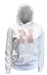 Women's White Pullover Hoody with Bling N - AS-57510