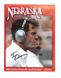 Coach Osborne Autographed 1988 Nebraska vs. Nevada Las Vegas Game Program