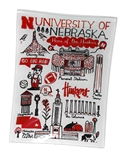 University of Nebraska Glass Trinket Tray