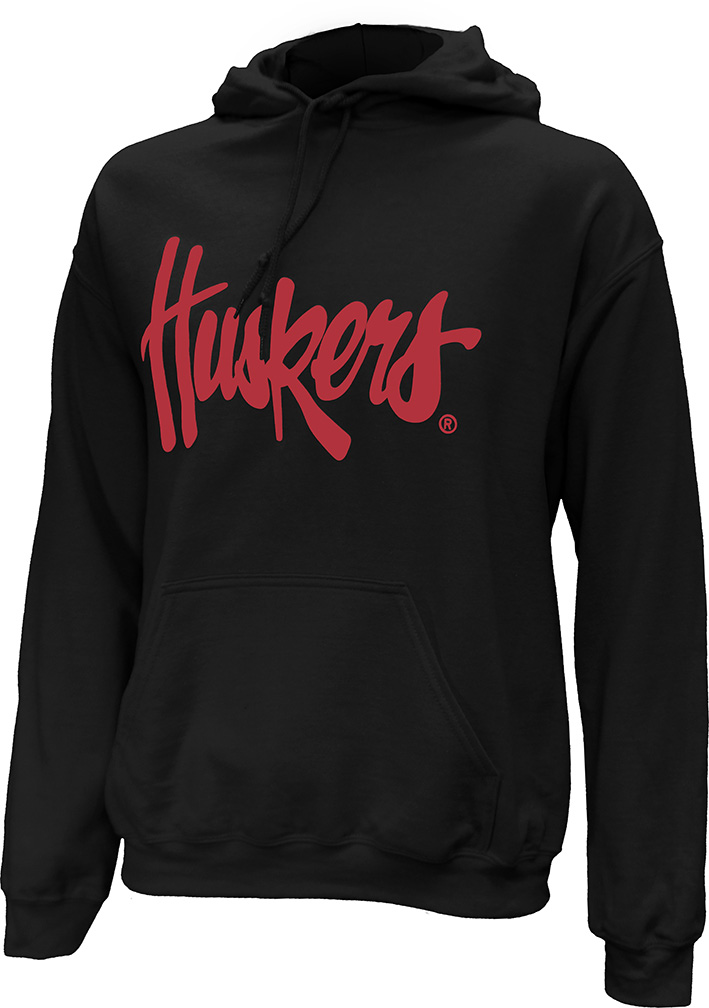 Husker Script Hooded Sweatshirt - Black