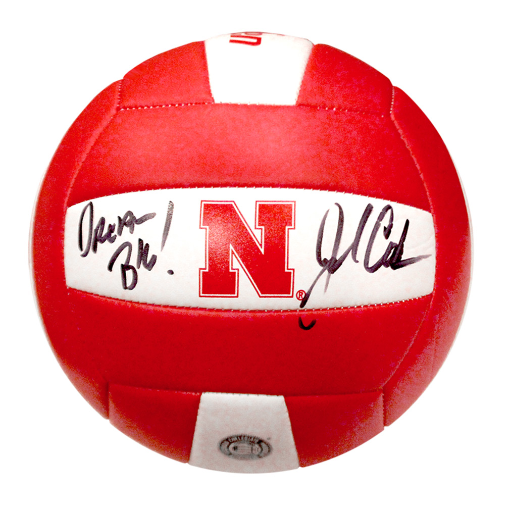 John Cook Autographed Huskers Volleyball
