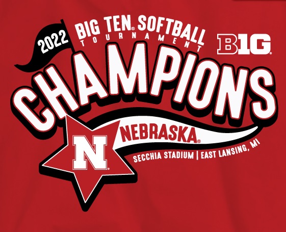 Nebraska 2022 Big 10 Champions Softball Tee