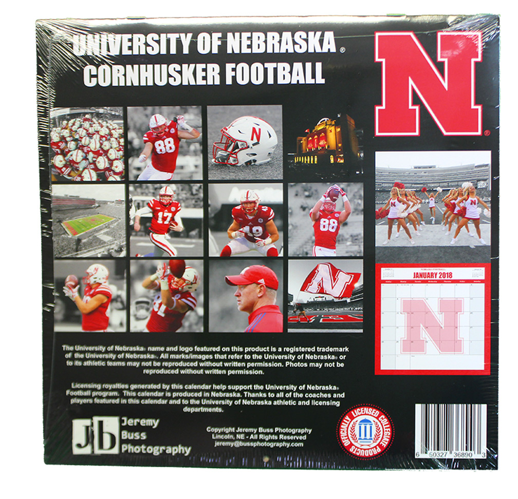 2019 Nebraska Football Wall Calendar