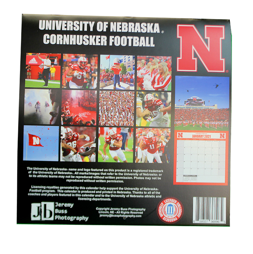 2021 Nebraska Football Wall Calendar