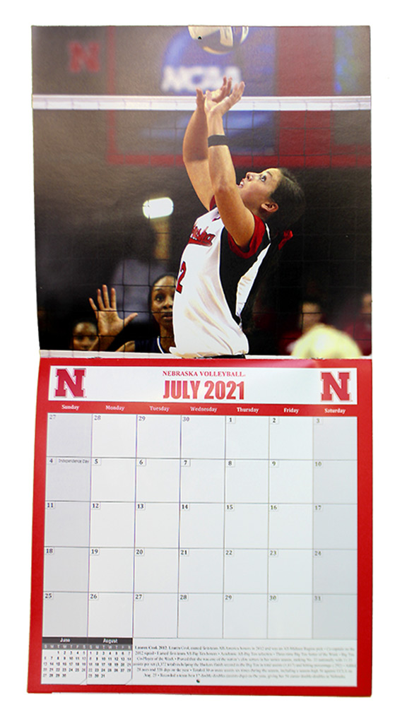 Husker Volleyball Schedule 2022 2021 Nebraska Volleyball Wall Calendar