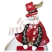3 Pack Snowmen Metal Ornaments - OD-70018