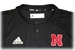 Adidas 2020 Nebraska Button Up Coaches Sweater - Black - AP-D6006
