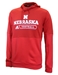 Adidas Nebraska Authentic Locker Pullover Hoodie - Red - AS-E3019