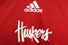Adidas 2021 Official Huskers Sideline Hooded Training LS Tee - Red - AT-E4049