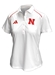 Adidas 2023 Womens Nebraska Classic Sideline Polo - White - AP-G8715