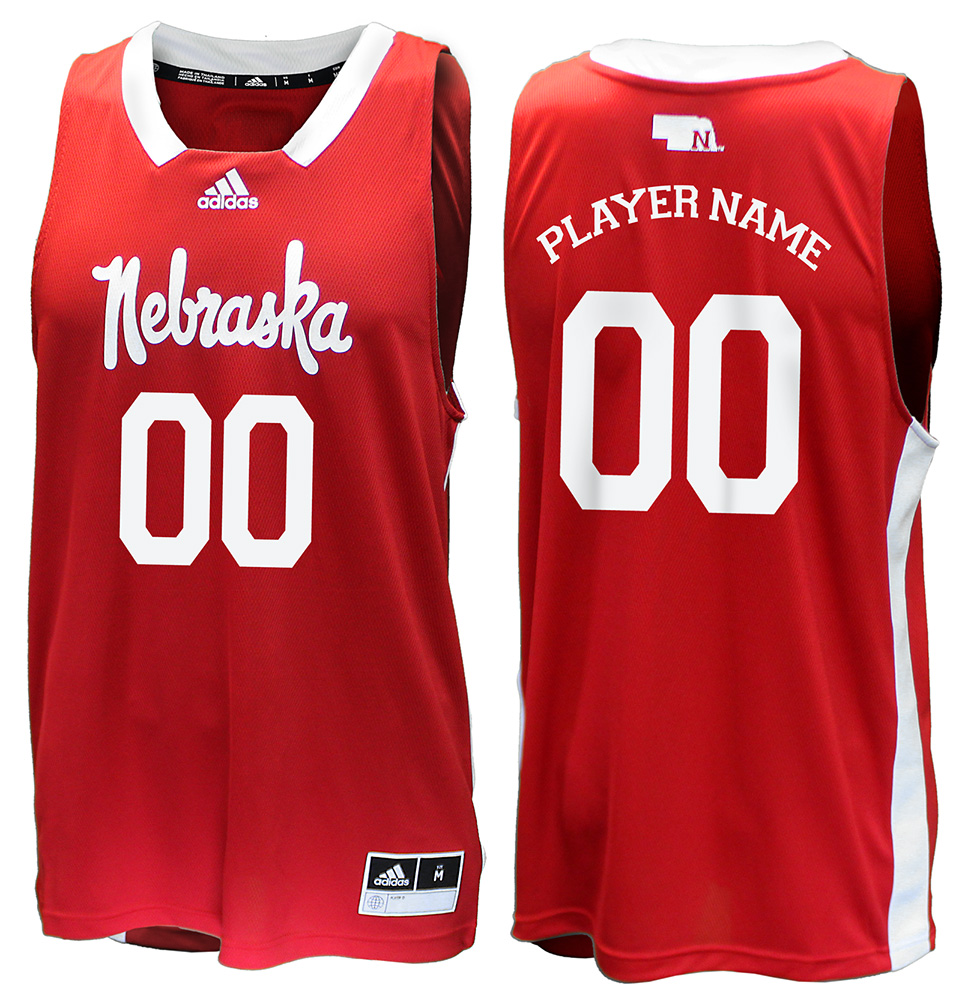 Nebraska Adidas Basketball Short Sleeve Tee - White