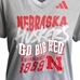 Adidas Womens Nebraska Huskers Go Big Red V Neck Top - AT-G1240
