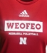 Adidas Womens Nebraska With Each Other For Each Other Volleyball Tee - AT-F7098