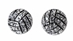 Crystal Volleyball Post Earrings - DU-B9866
