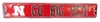 GO BIG RED Steel Street Sign Nebraska Cornhuskers, GO BIG RED STREET SIGN